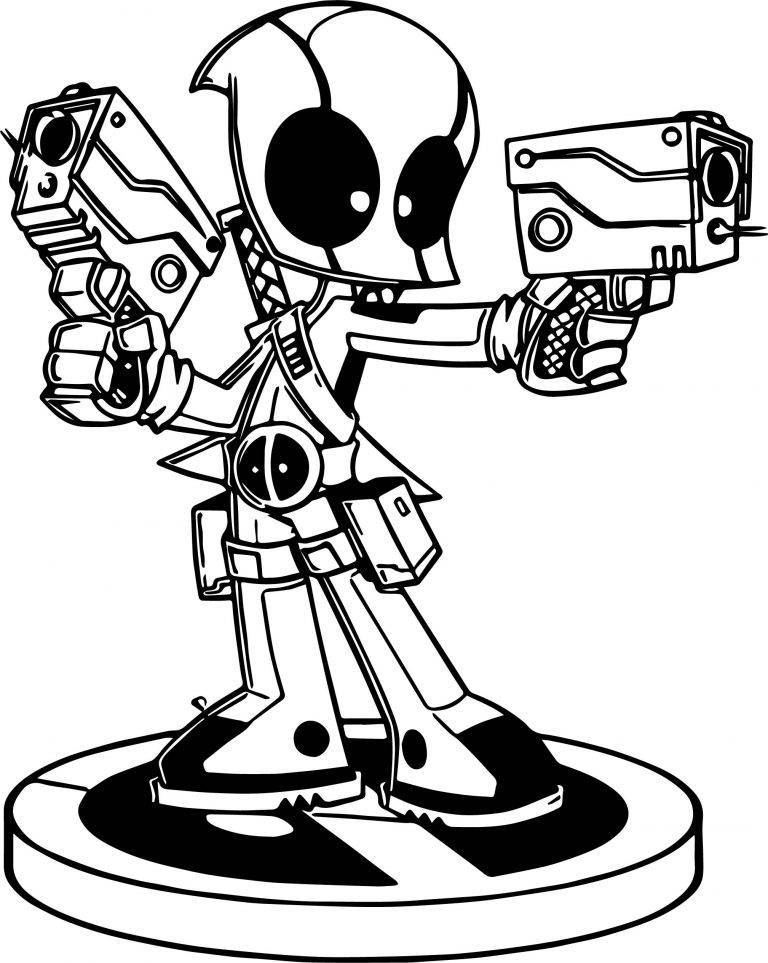 Tech Deadpool Robot Tech Deadpool Coloring Page - Wecoloringpage.com