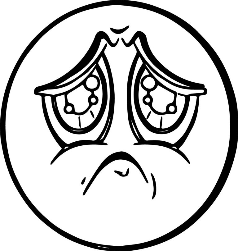 Sad Face Free Images Coloring Page - Wecoloringpage.com