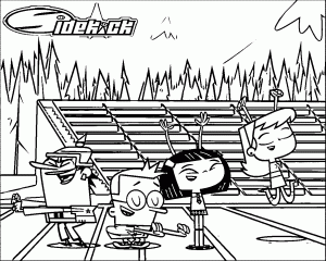 Sidekick Touchdown Cartoon Network Coloring Page