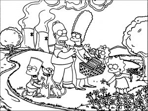 Simpsons Springfield Coloring Page