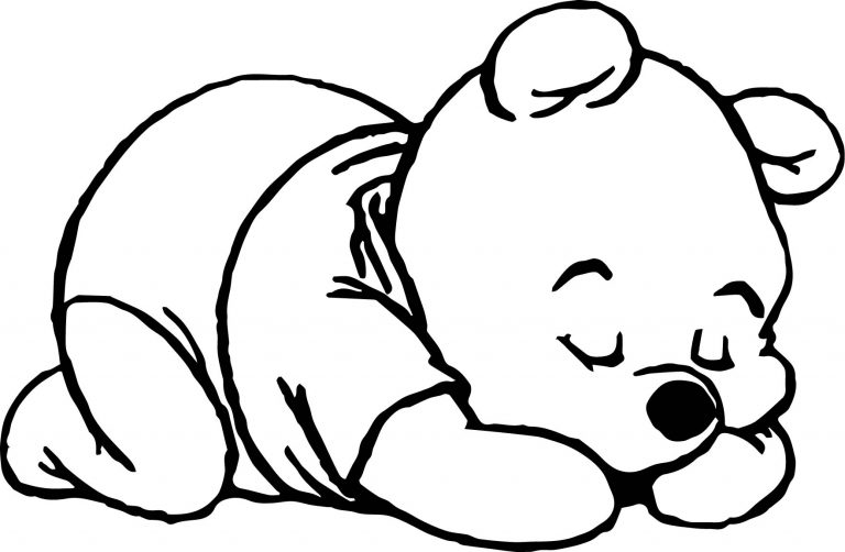 Sleep Baby Pooh Coloring Page - Wecoloringpage.com