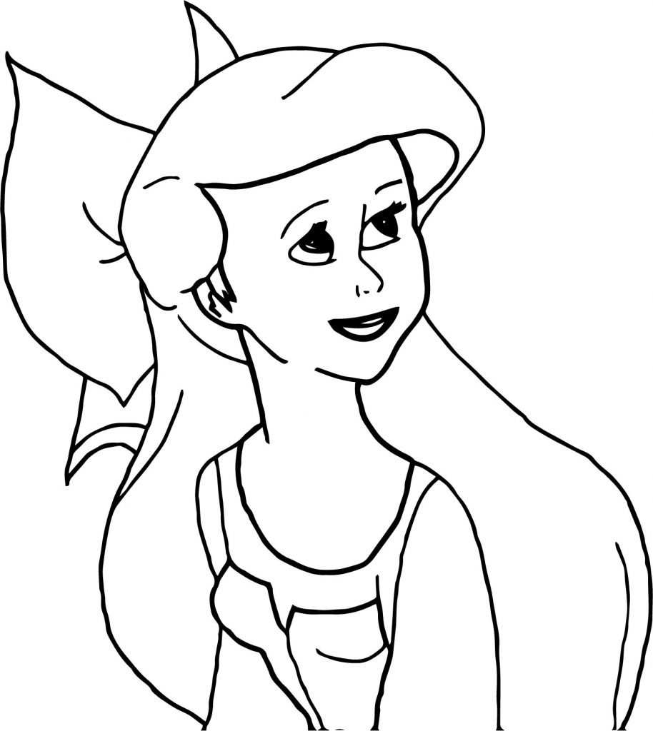 Small Ariel Mermaid Coloring Page - Wecoloringpage.com