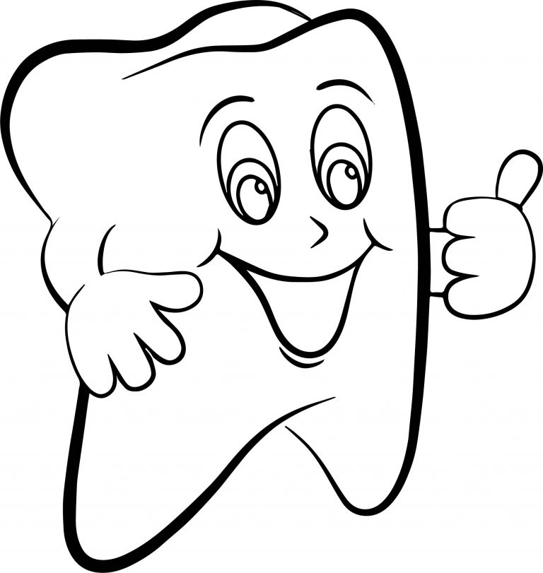 Super Dental Tooth Coloring Page - Wecoloringpage.com