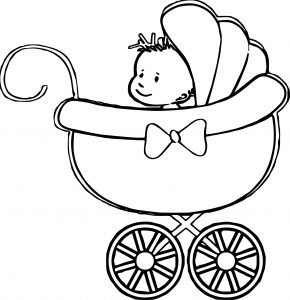 The Stroller Baby Boy Coloring Page
