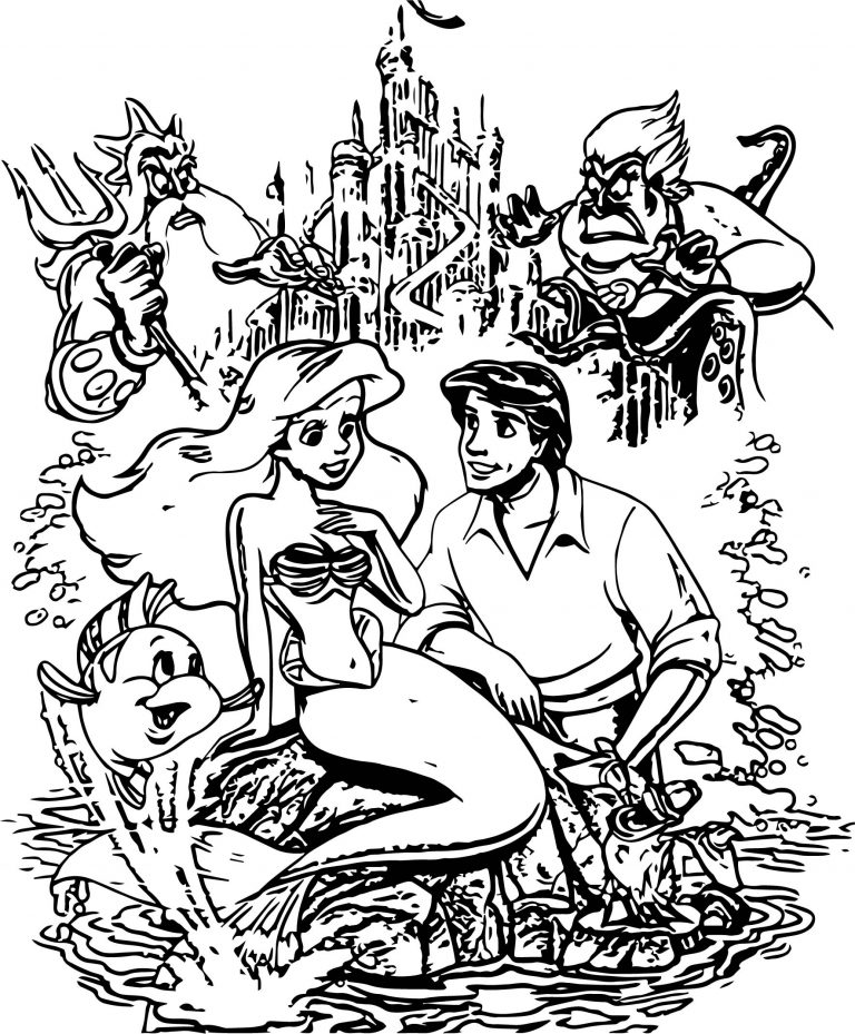 Walt Disney Images The Little Mermaid Walt Disney Characters Coloring ...