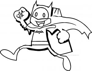 Wide Batman Cartoon Coloring Page