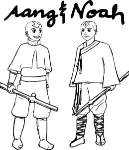 Aang And Noah Suzettergreinwich Avatar Aang Coloring Page