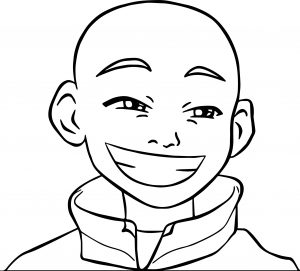 Aang Smile Avatar Aang Coloring Page