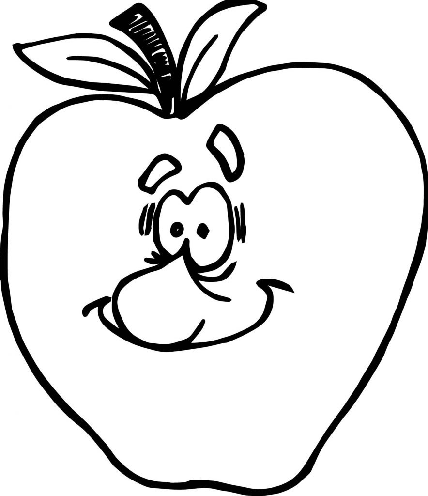 Apple Just Coloring Page | Wecoloringpage.com