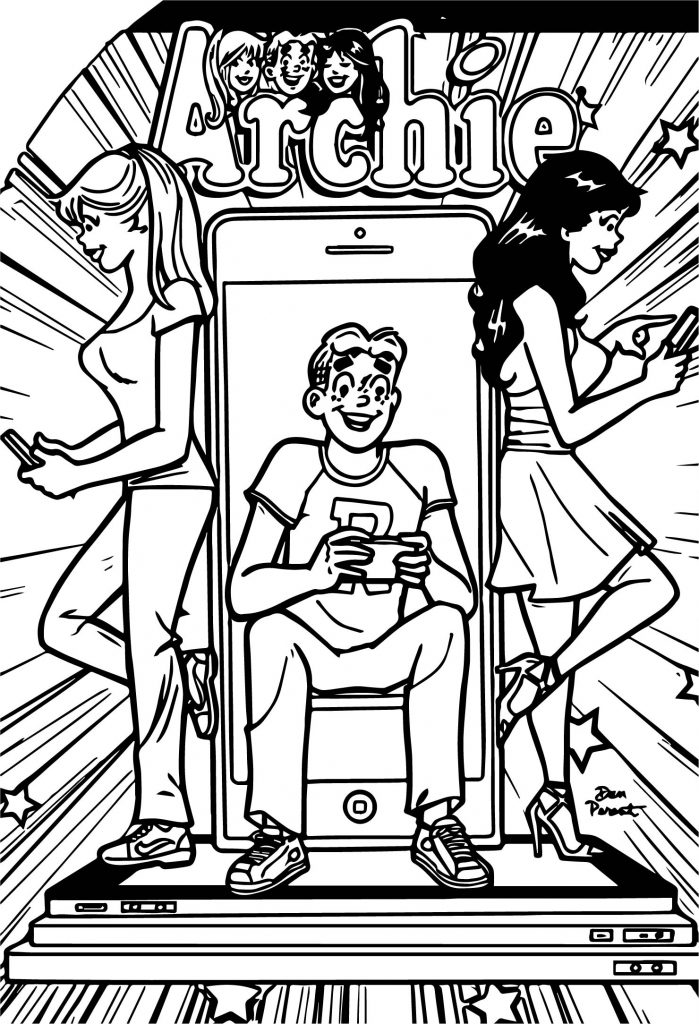 Archie Comics Phone Coloring Page - Wecoloringpage.com