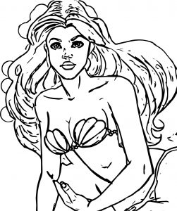 Ariel Mermaid Real Coloring Page