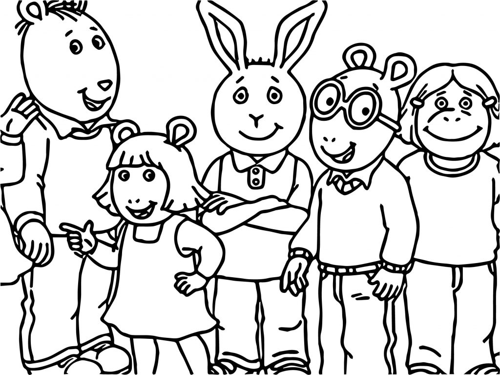 Arthur Family Friends Coloring Page - Wecoloringpage.com