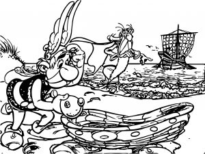 Asterix Ship Coloring Page