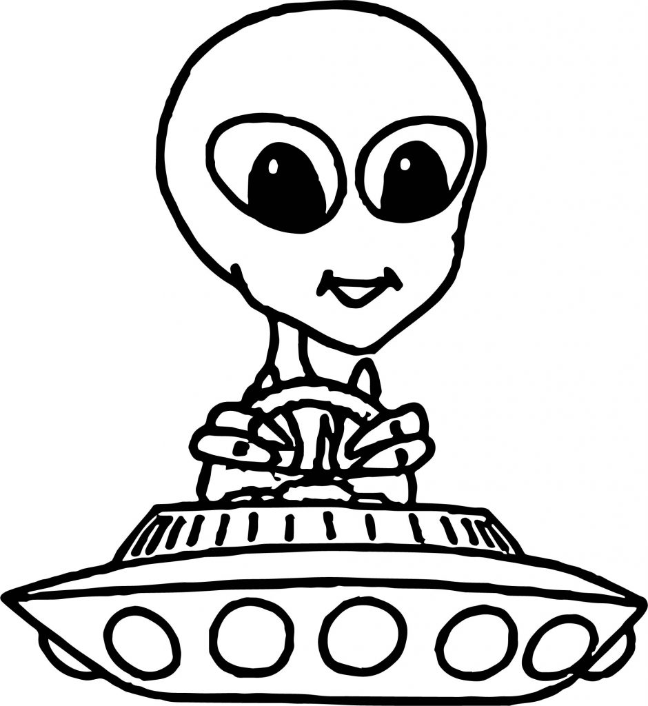 Astronaut Space Creature Driving Vehicle Coloring Page - Wecoloringpage.com