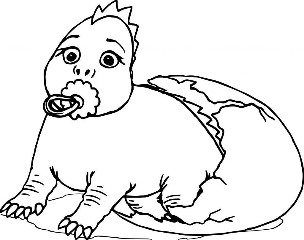 Baby Cartoon Dinosaur Coloring Page - Wecoloringpage.com