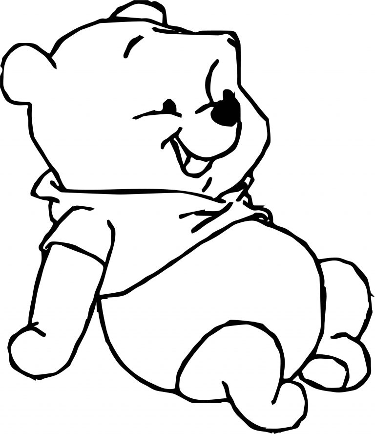 Baby Pooh Rest Coloring Page | Wecoloringpage.com