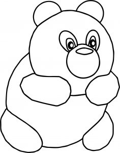 Bear Cute Cartoon Coloring Pages