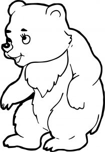 Bear Talking Coloring Page