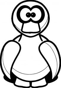 Black Duck Front View Coloring Page