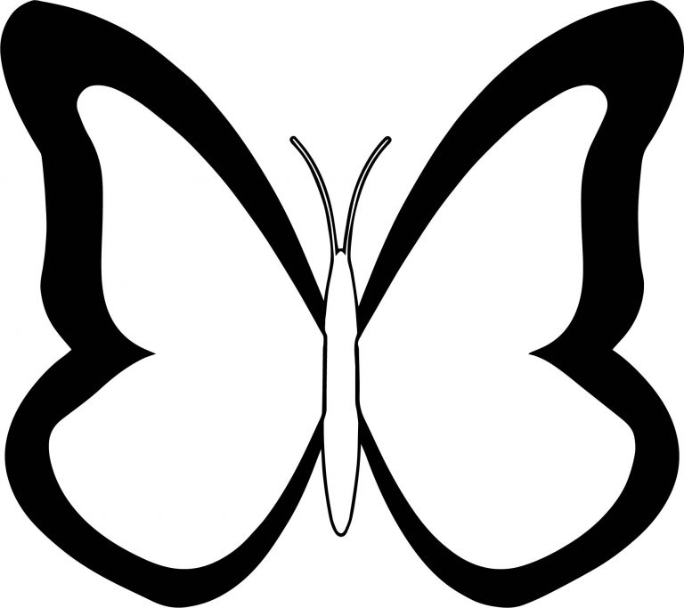 Black White Butterfly Coloring Page - Wecoloringpage.com