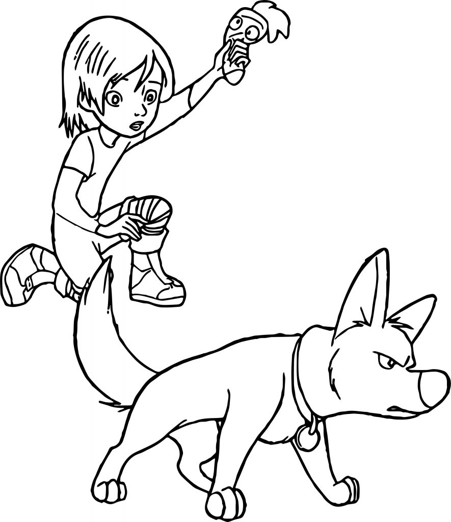 Bolt Dog Danger Coloring Pages - Wecoloringpage.com