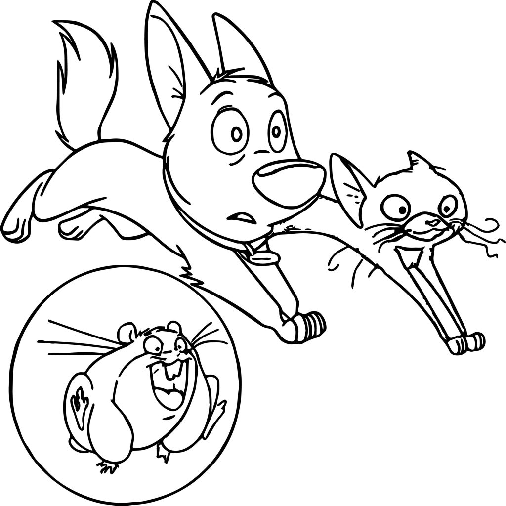 Bolt Dog Friends Looking Coloring Pages - Wecoloringpage.com