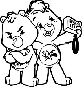 Care Bears Take Photo Adventures in Care A Lot Coloring Page
