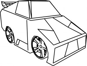 Cartoon Lambo Tune Car Coloring Page