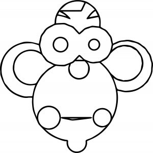 Cartoon Monkey Coloring Page