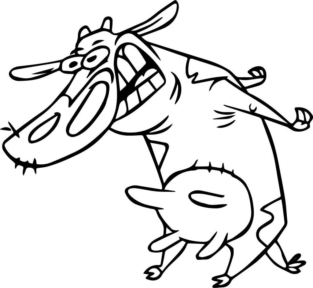 Crazy Cow Interesting Coloring Page - Wecoloringpage.com