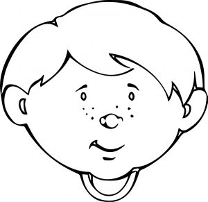 Cute Child Face Coloring Page