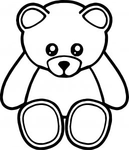 Cute Front View Bear Coloring Page