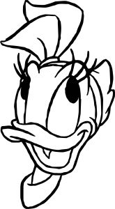 Daisy Duck Face Coloring Page