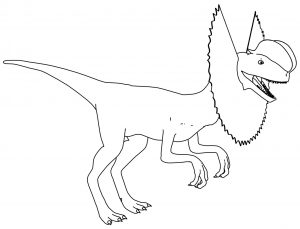 Dilophosaurus Dinosaur Coloring Page