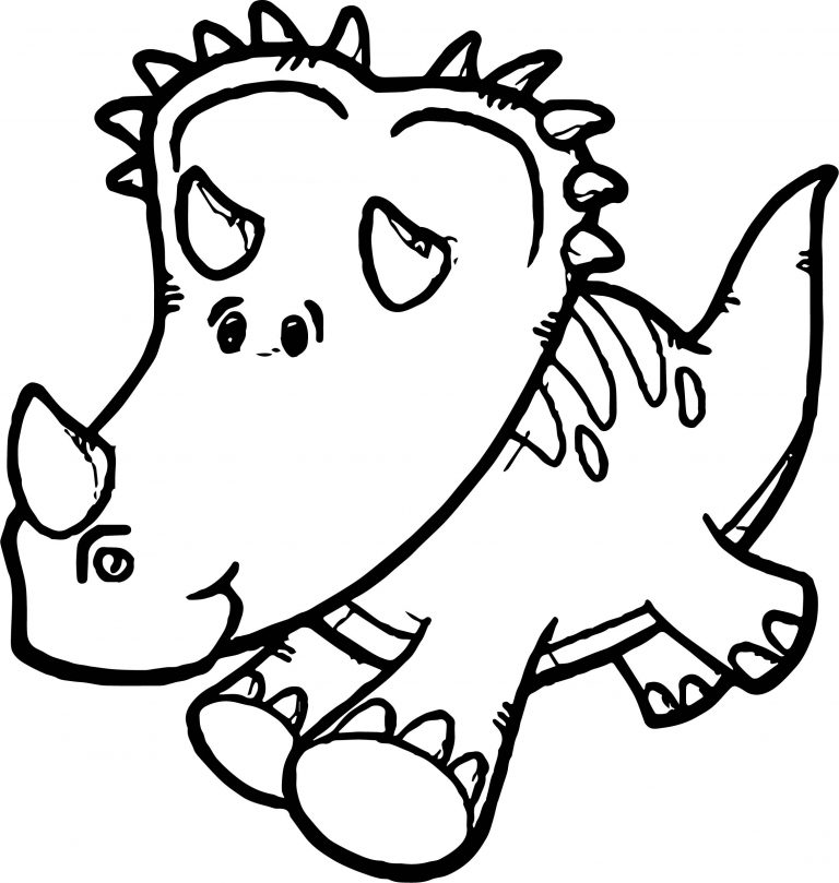 Dinosaur Run Coloring Page | Wecoloringpage.com