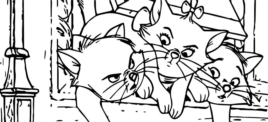 Disney The Aristocats Escape Coloring Page - Wecoloringpage.com