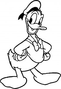Donald Duck Smile Coloring Page