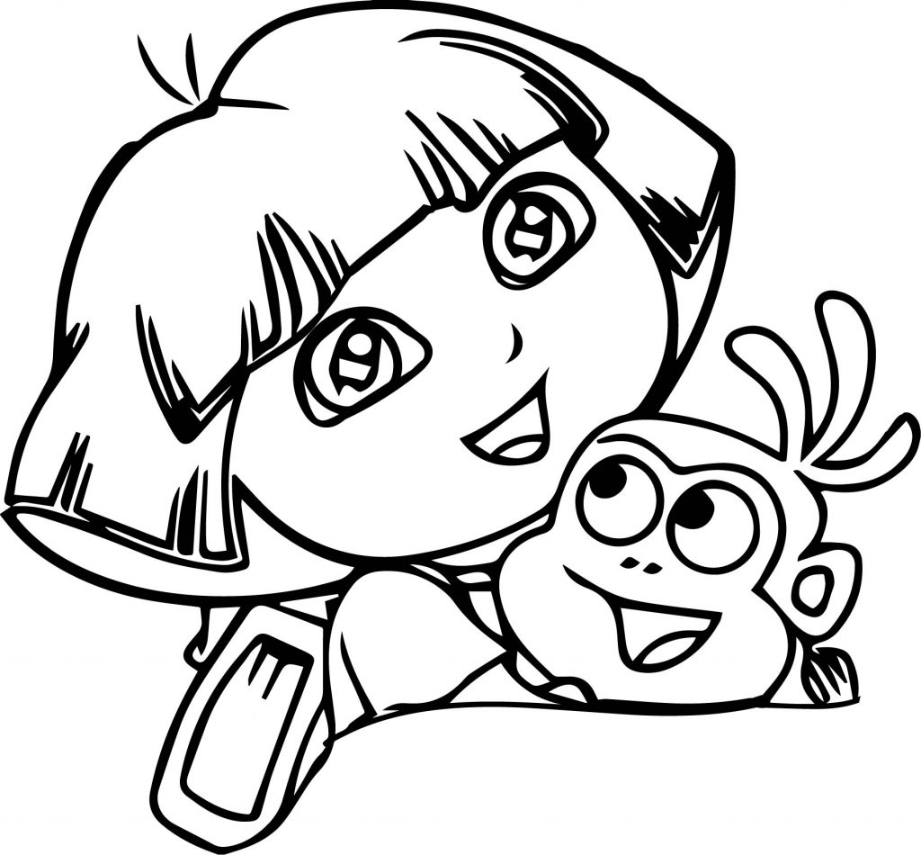 Dora Monkey Happy Coloring Page - Wecoloringpage.com
