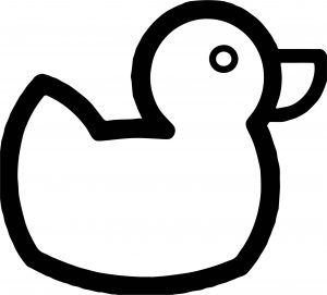 Duck Baby Side Bold Coloring Page