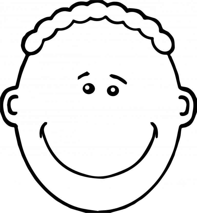 Fine Boy Face Coloring Page - Wecoloringpage.com