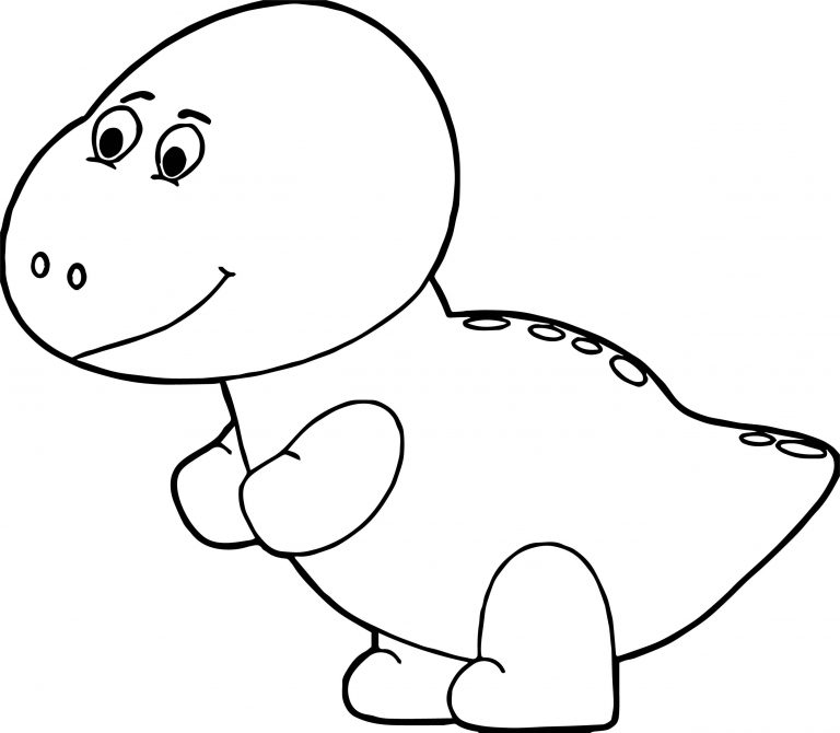 Green Baby Dinosaur Coloring Page - Wecoloringpage.com