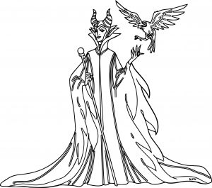 Maleficent Come Diablo Coloring Page