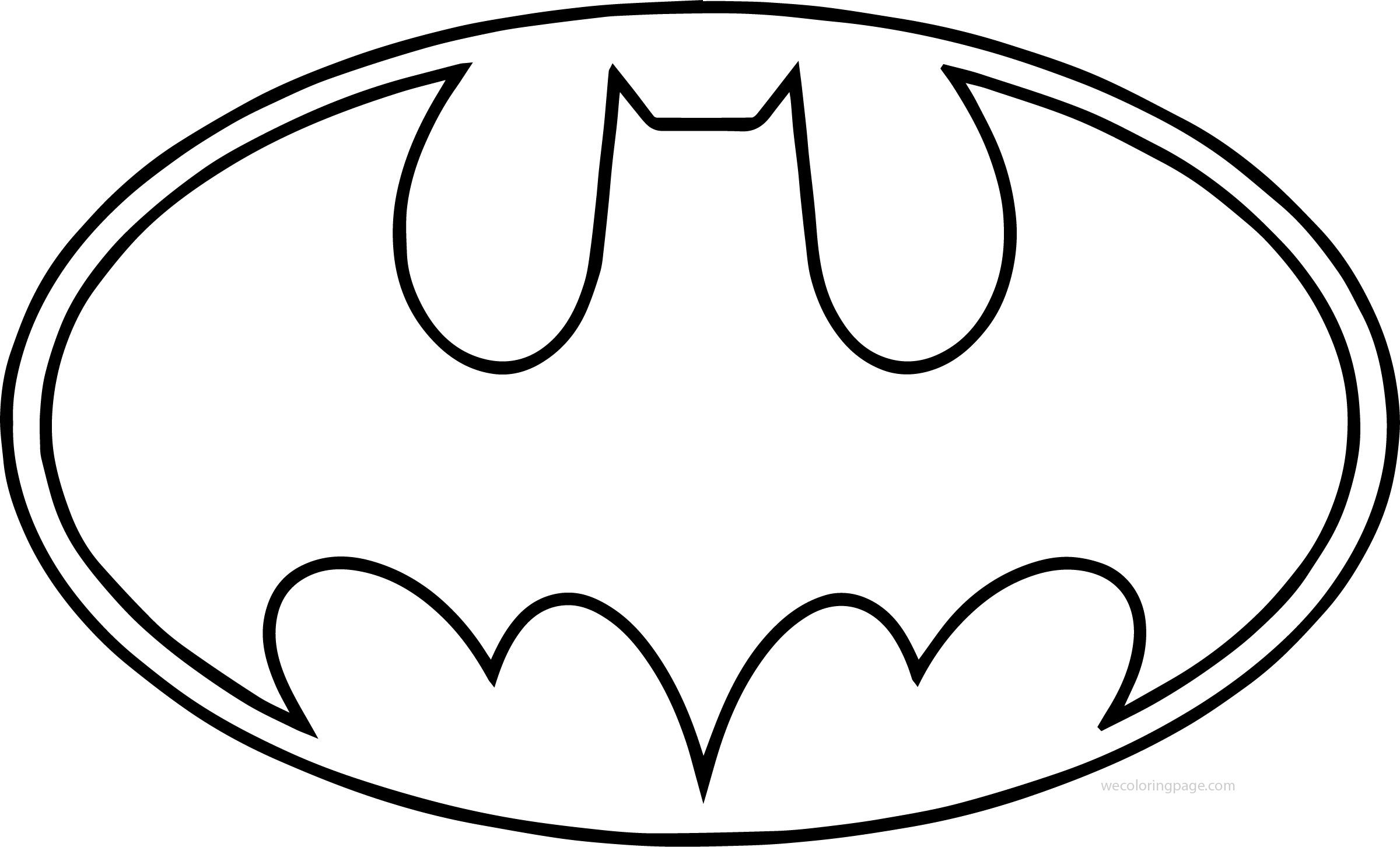 Outline Batman Logo Coloring Page | Wecoloringpage.com