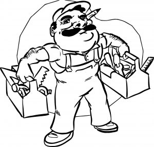 Power Carpenter Coloring Page