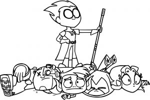 Robin Teen Titans Go Victorious Coloring Page