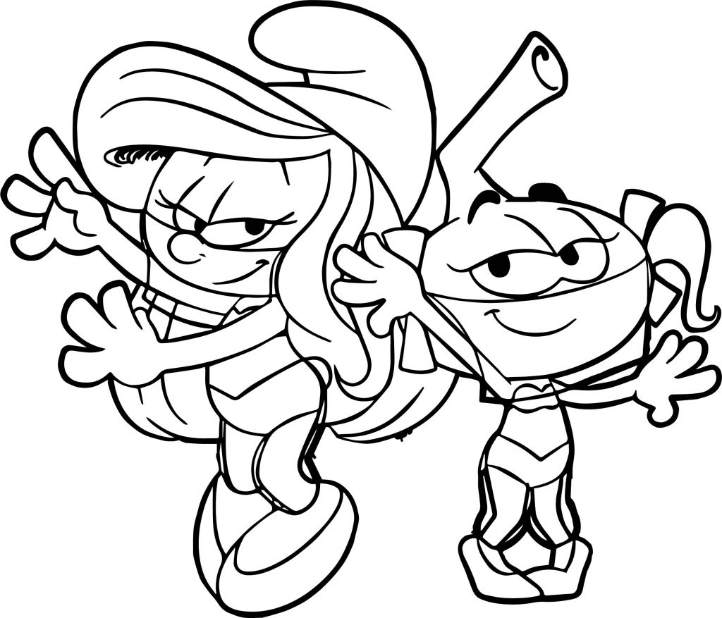 Smurf A Little Show For You Coloring Page - Wecoloringpage.com