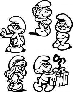 Smurfs Characters Smurf Coloring Page