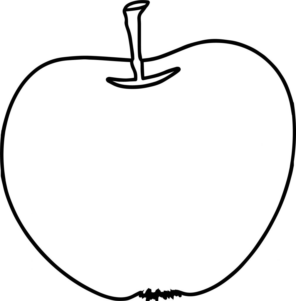 Snack Free Illustration Apple Coloring Page - Wecoloringpage.com