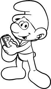 Social Smurf Coloring Page