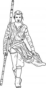 Star Wars The Force Awakens Rey Coloring Page